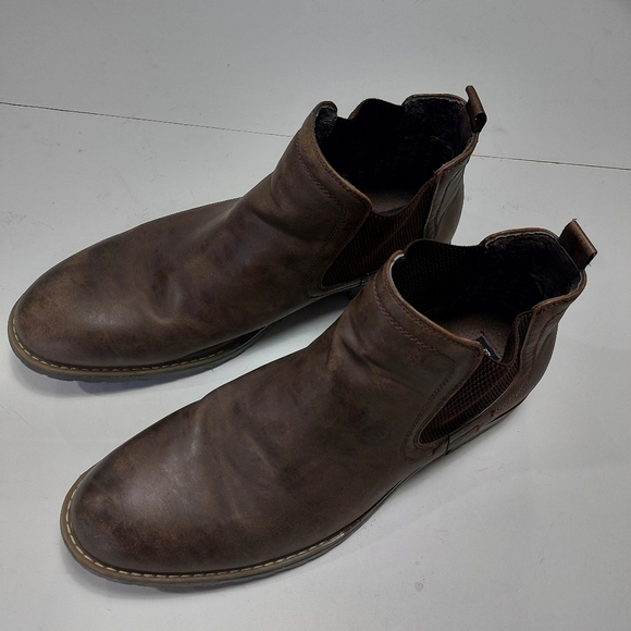 BRUNO MARC Men\'s Brown Leather Chelsea Boots size 12 main image 9